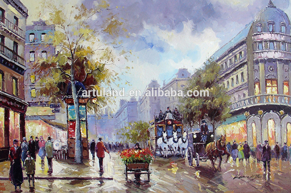 1000x665 Well Know Street Scene Paris Canvas Oil Painting In Stock For Home - Paris Street Painting
