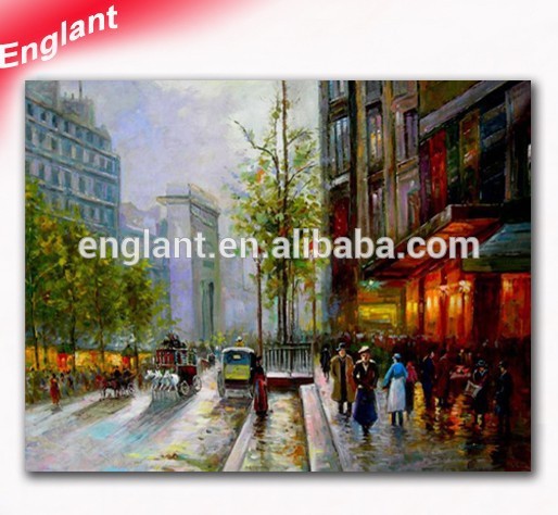 514x474 Famous Paris Street Scene Oil Painting Reproduction - Paris Street Scene Oil Painting