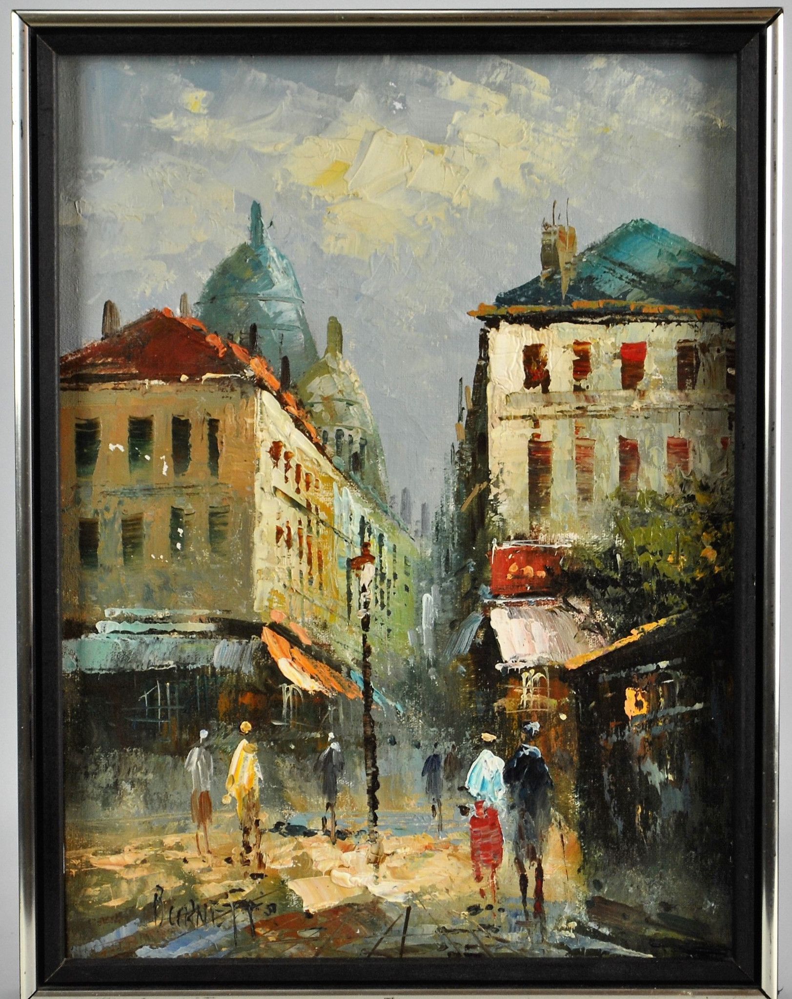 Paris Street Scene Oil Painting at PaintingValley.com | Explore ...