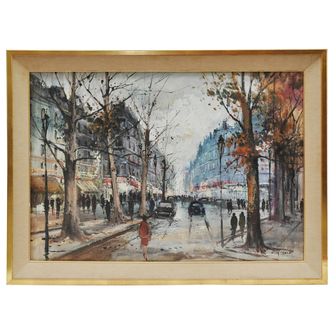 1280x1280 Paris Street Scene Oil Painting - Paris Street Scene Oil Painting