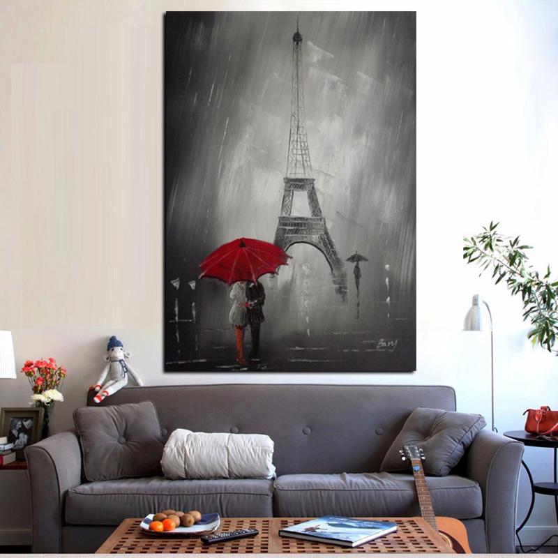 800x800 Red Umbrella Paris Oil Painting The Gift Of Gabb - Paris Umbrella Painting
