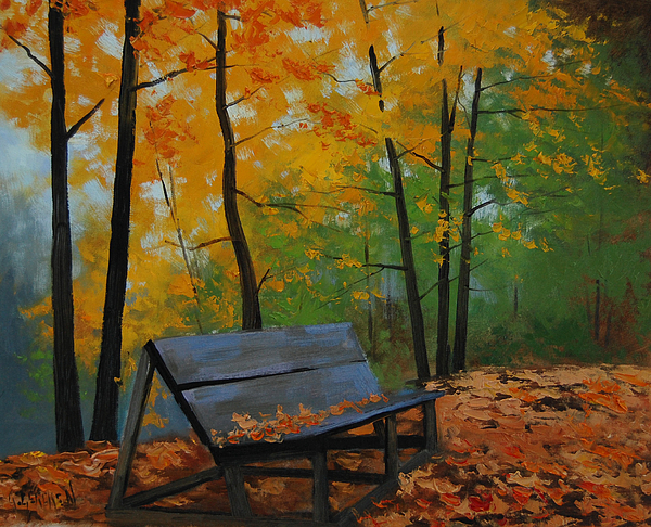 Park Bench Painting at PaintingValley.com | Explore collection of Park ...