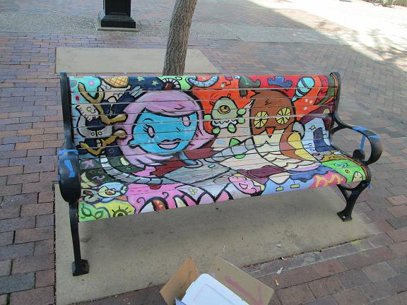 576x432 Park Bench Painted In Iowa City By Kettleart - Park Bench Painting