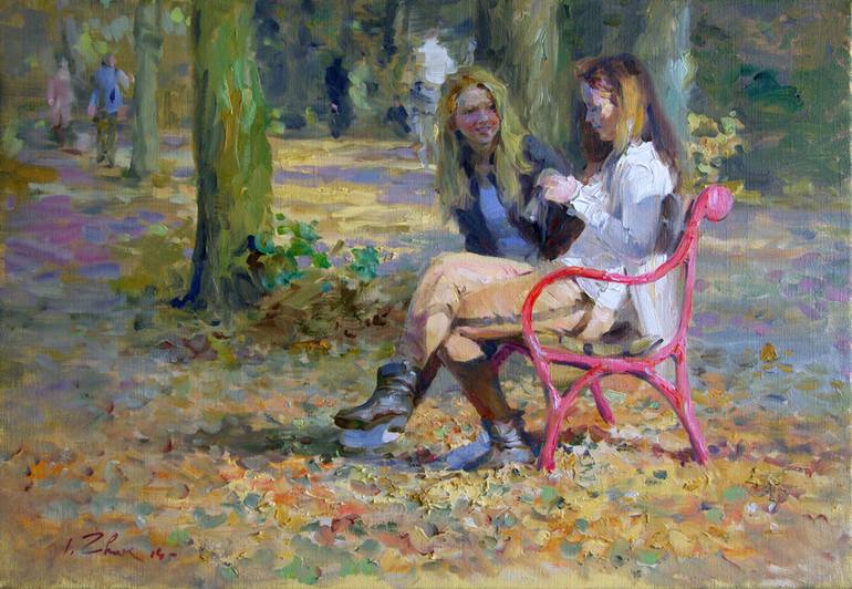 770x532 Saatchi Art In The Park Painting By Igor Zhuk - Park Painting