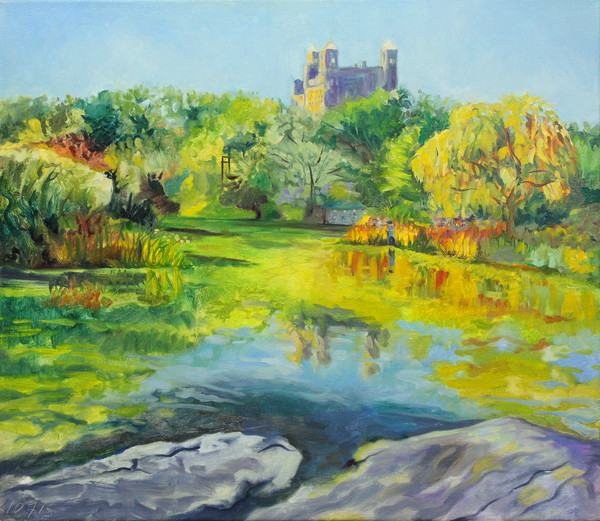 600x521 Turtle Pond, Central Park Painting For Sale - Park Painting