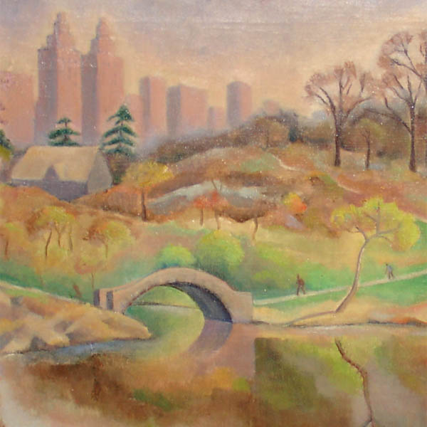 600x600 View, New York City, Central Park, Margaret Chrystie, Oil Painting - Park Painting