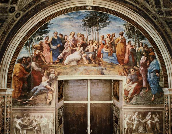 600x468 Parnassus, From The Stanza Della Segnatu - Parnassus Painting