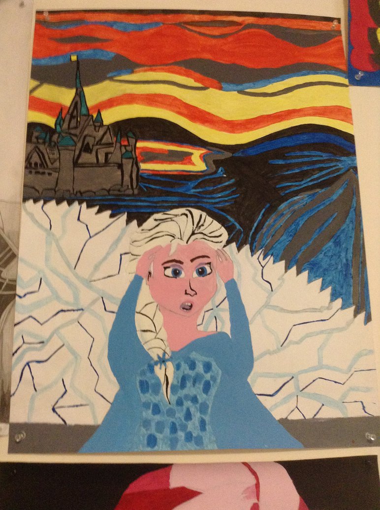 772x1034 Parody Of The Scream Frozen Edition Painting Fin. By Arwyinn - Parody Painting
