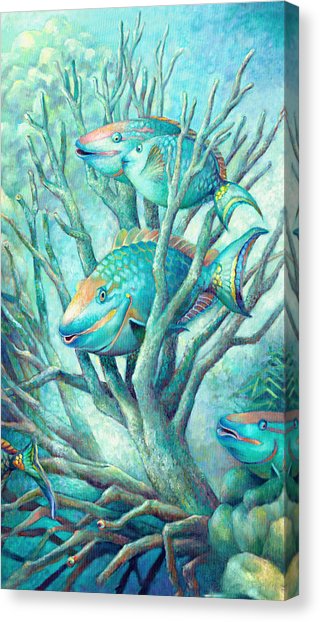 320x622 Sea Folk Ii - Parrot Fish Painting