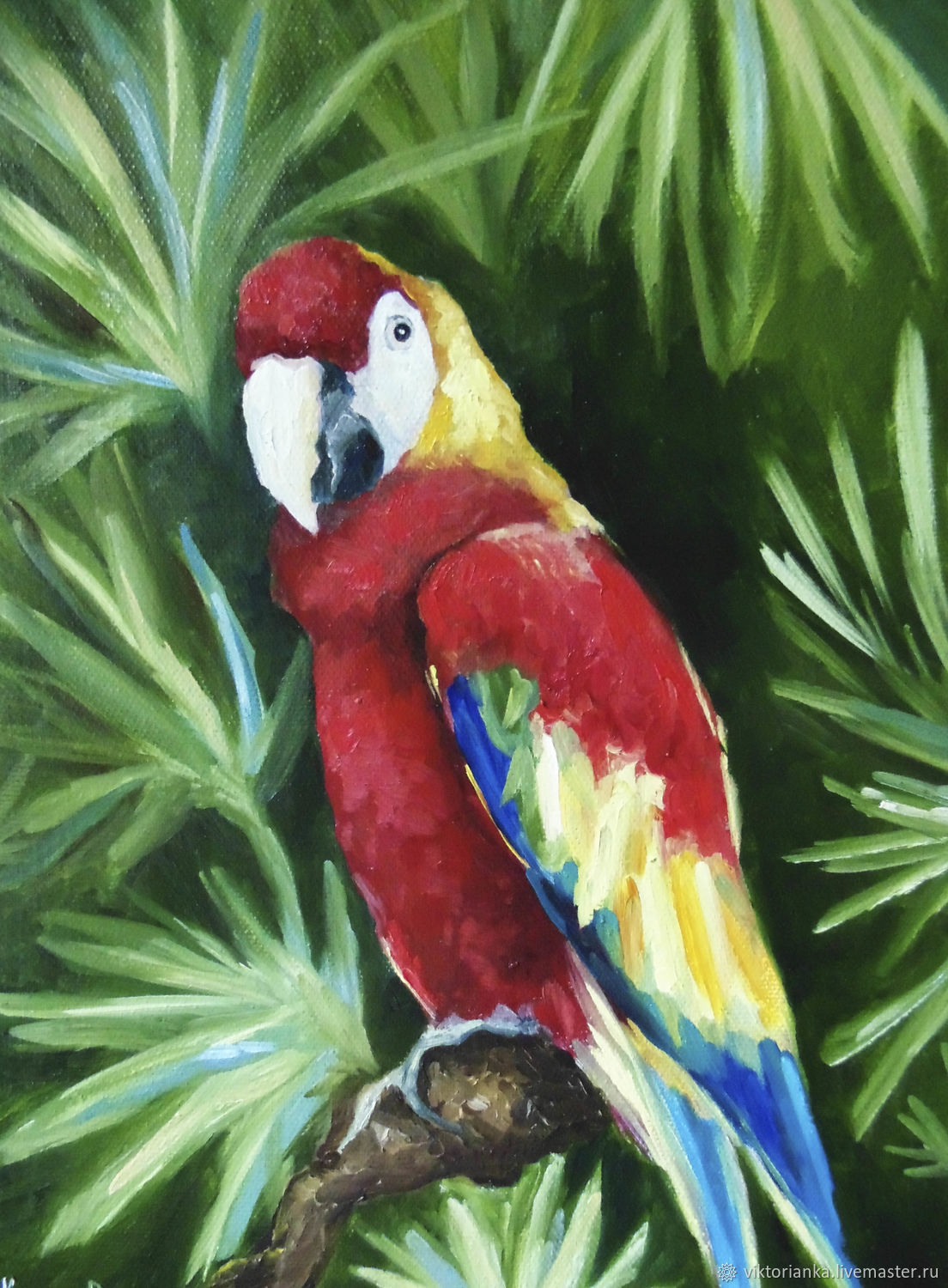 Parrot Oil Painting at PaintingValley.com | Explore collection of ...