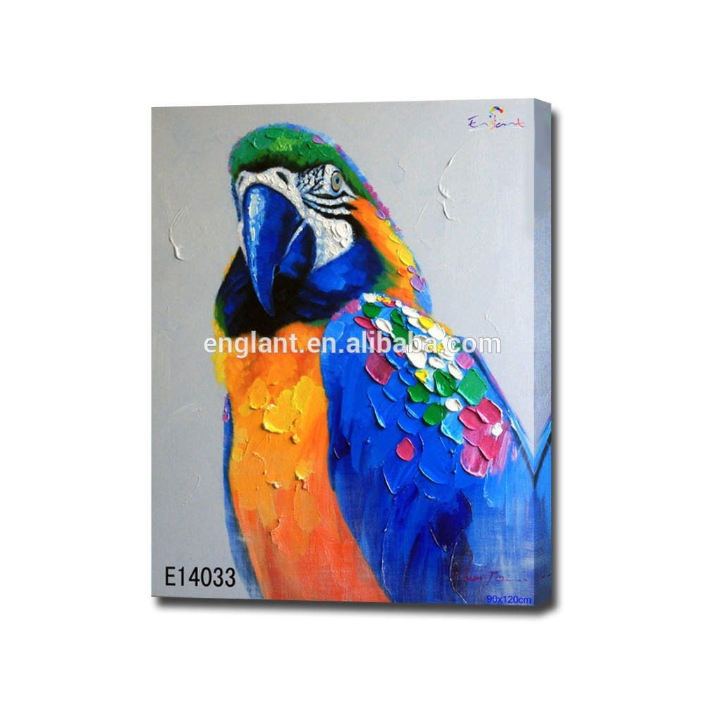 1000x1000 Beautiful Bird Parrot Paintings On Canvas - Parrot Painting