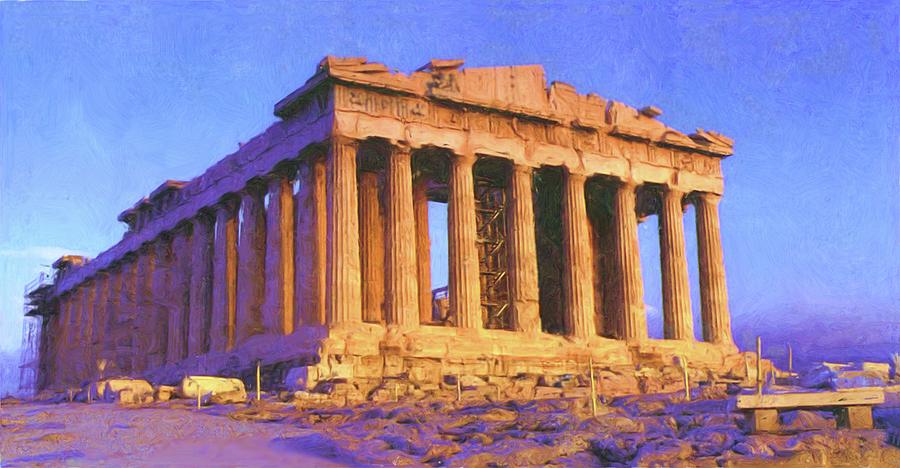 900x468 Parthenon Painting By Troy Caperton - Parthenon Painting