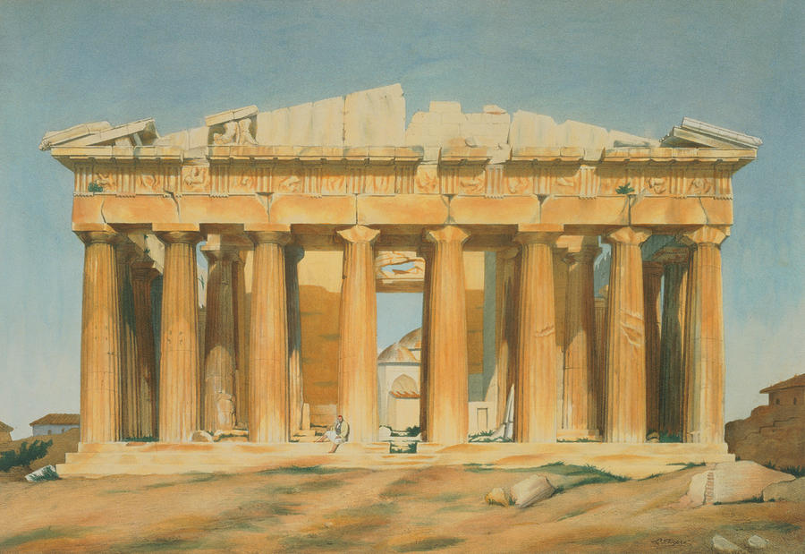 900x619 The Parthenon Painting By Louis Dupre - Parthenon Painting