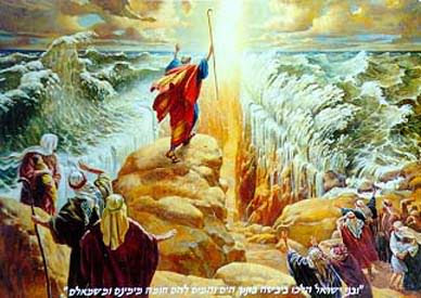 388x275 Stunning Moments In The Bible! The Parting Of The Red Sea - Parting Of The Red Sea Painting