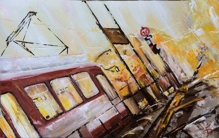 770x485 Saatchi Art The Freiburg Studies Tram No.01 Painting By - Pascal Painting
