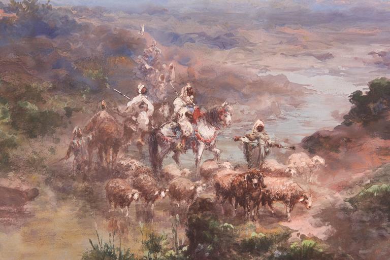 768x513 Fine 19th Century Orientalist Water Color Painting Signed Paul - Pascal Painting