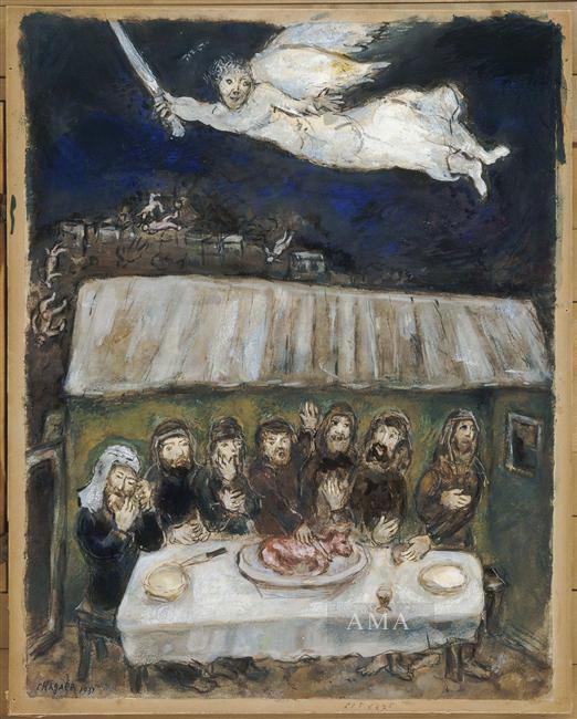 522x650 The Israelites Are Eating The Passover Lamb - Passover Painting