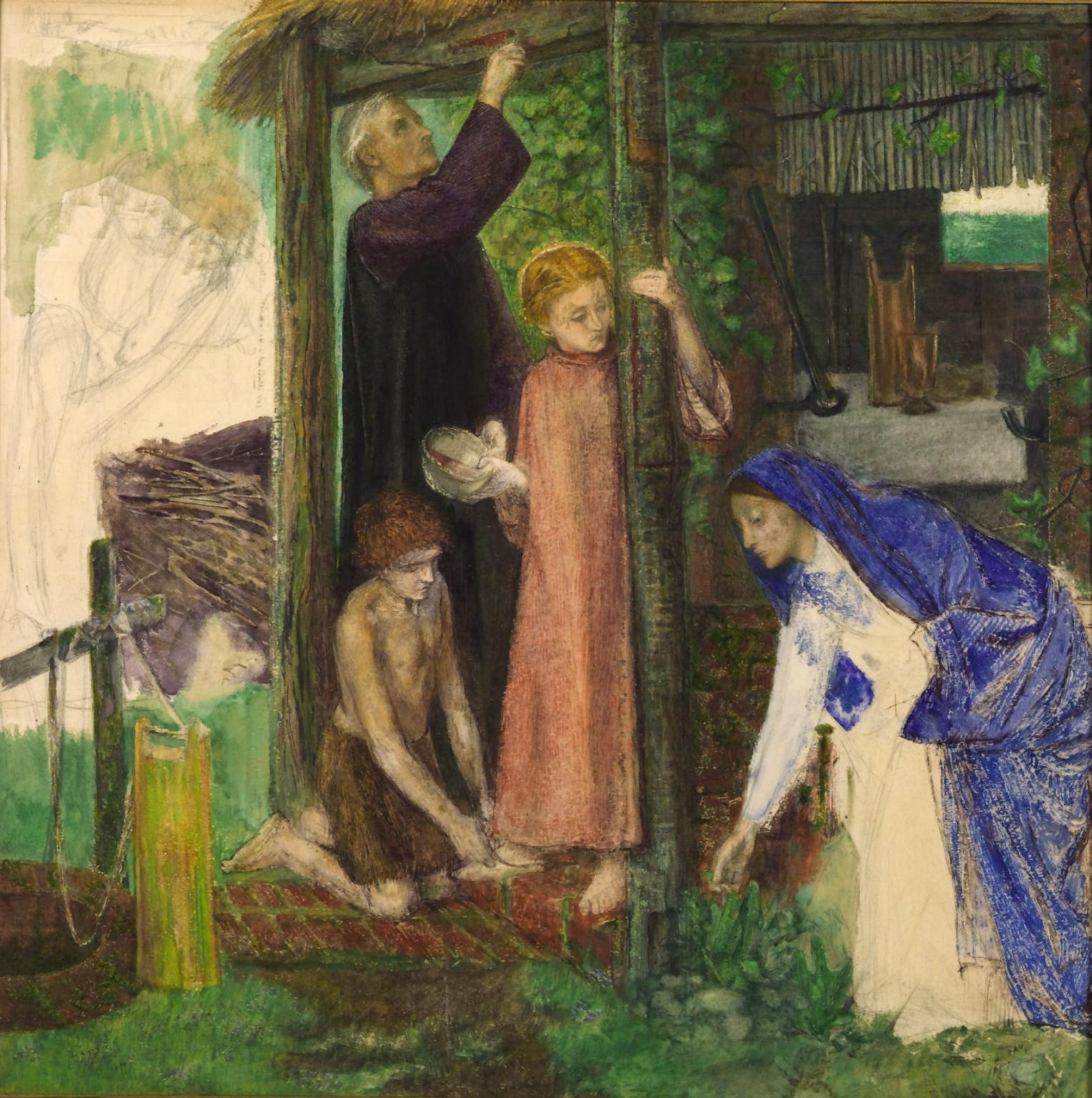 1527x1536 The Passover In The Holy Family', Dante Gabriel Rossetti, 1856 Tate - Passover Painting