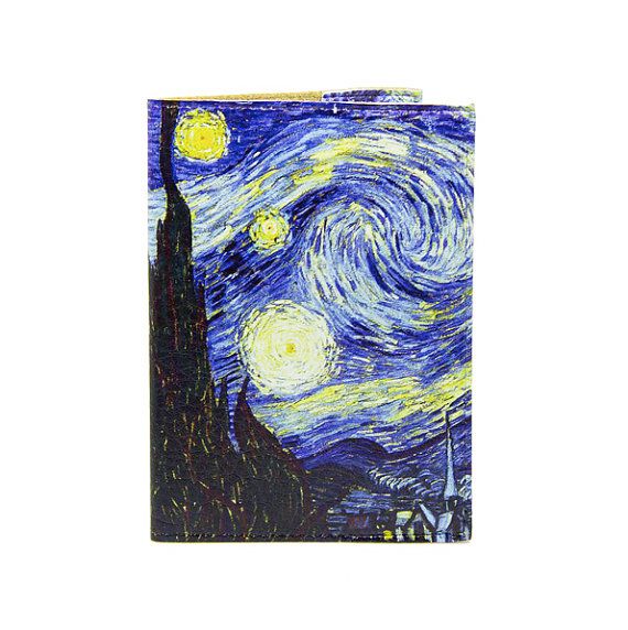 570x572 Passport Cover With Painting Van Gogh The Starry Travel Packing - Passport Painting