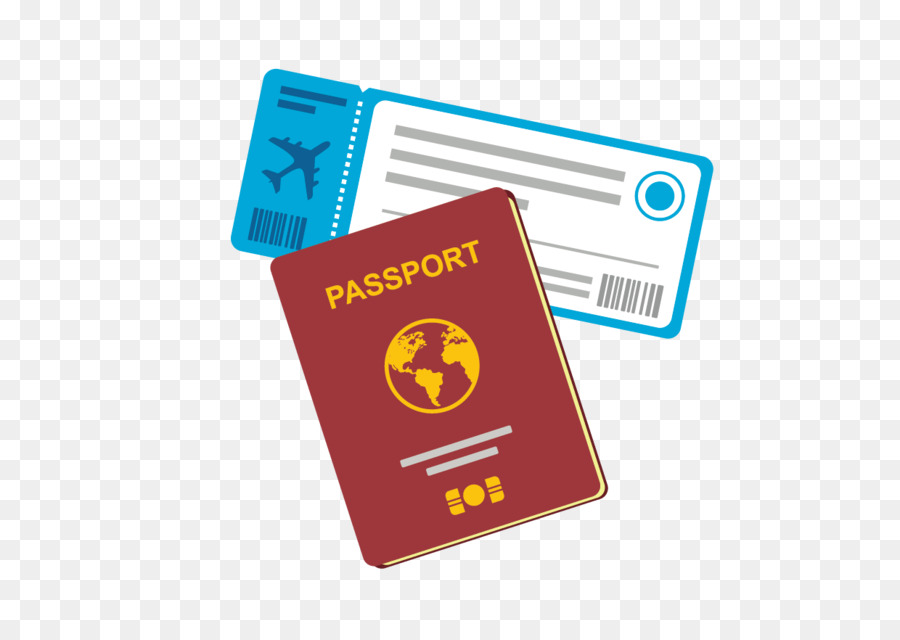 900x640 Flight Airline Ticket Travel Clip Art - Passport Painting