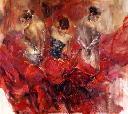 500x448 Past. Present. Future 1 Painting By Anna Razumovskaya - Past And Future Painting