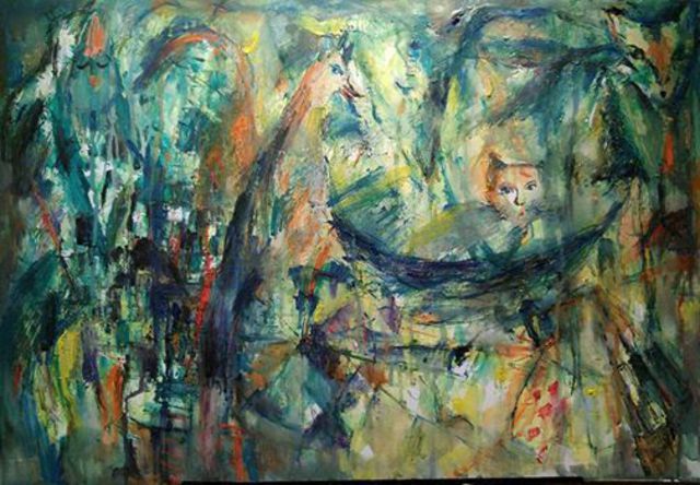 640x444 Zhao Lily Artwork The Past Present And Future Original Drawing - Past And Future Painting