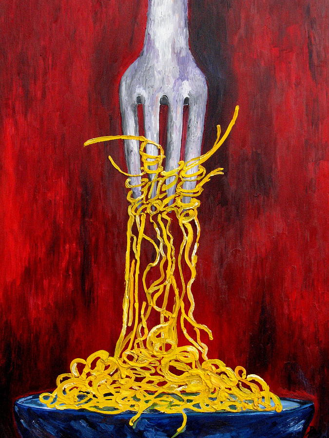 675x900 More Pasta Please Painting By Patti Schermerhorn - Pasta Painting
