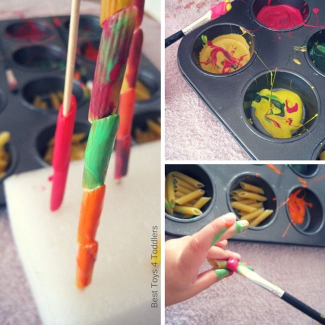 650x650 Pasta Painting With Toddlers - Pasta Painting