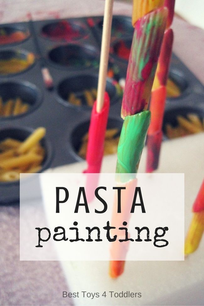 650x975 Pasta Painting With Toddlers Sensory Activities - Pasta Painting