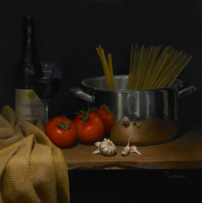 700x704 Still Life Perkins Art - Pasta Painting