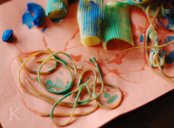 700x513 Katherine Marie Painting With Pasta - Pasta Painting