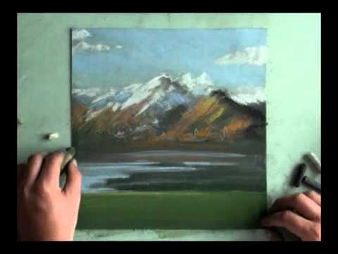 480x360 Paul Mitchell Artist Cumbrian Mountain 1 - Pastel Chalk Painting