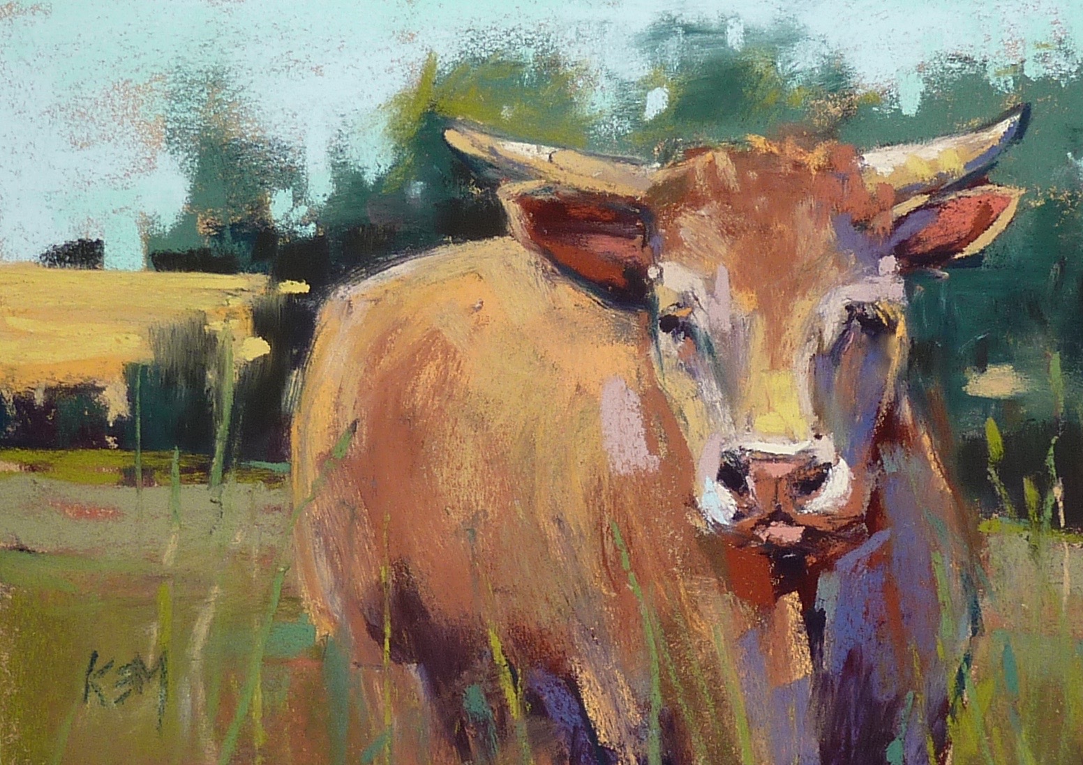 1552x1097 Painting My World The Cows Next Door Impressions Of France Part 5 - Pastel Cow Painting