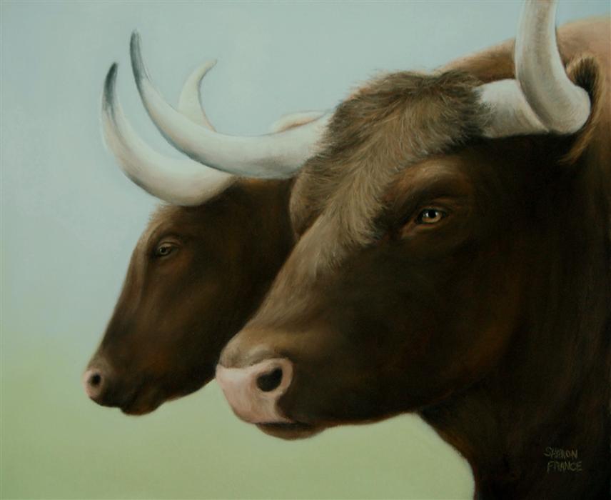856x700 Best Buddies Sharon France - Pastel Cow Painting