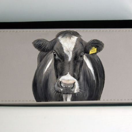 458x458 Front Facing Cow Luxury Purse With Gift Box Grace Scott Pastel - Pastel Cow Painting