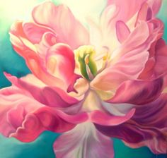 236x224 Courting Exotic Purple Orchids In Pastel By Anita Nowinska, Big - Pastel Flower Painting