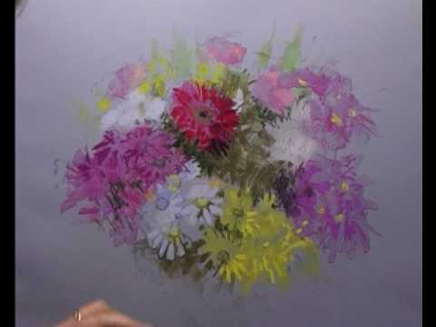 480x360 Flowers In Pastel - Pastel Flower Painting