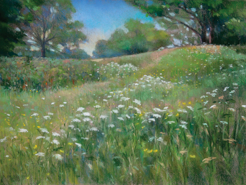 500x376 Landscape Paintings In Pastel By Peter Thomas - Pastel Landscape Painting