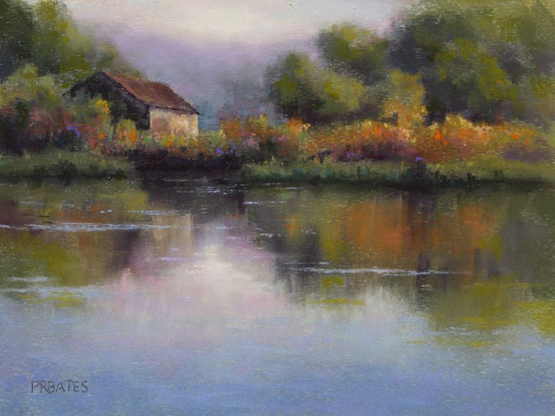 800x600 Artist Phil Bates Landscape Painting Example Of How Neutrals - Pastel Landscape Painting