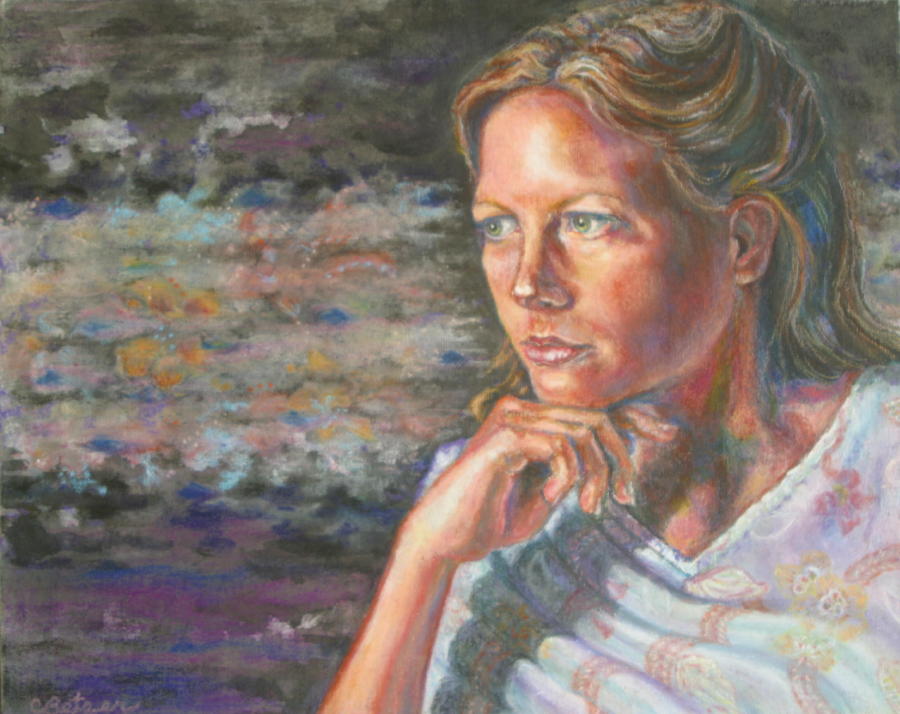 900x714 Oil Pastel Portrait - Pastel Painting Artists