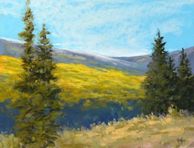 396x301 Plein Air Artists International Landscape Pastel Painting - Pastel Painting Artists