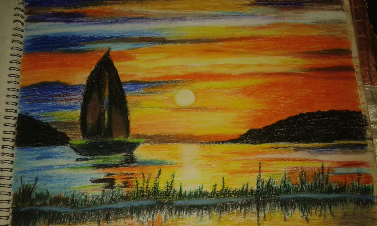 1280x768 Oil Pastel Color Painting - Pastel Painting Colors