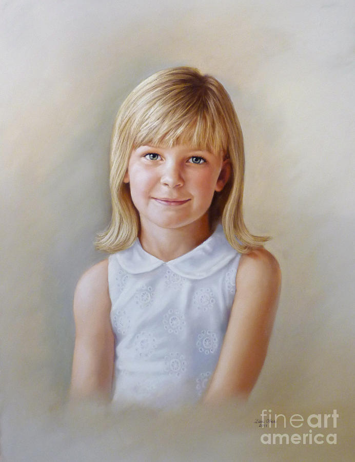 692x900 Pastel Portrait Of Girl Painting By Lisa Ober - Pastel Portrait Painting