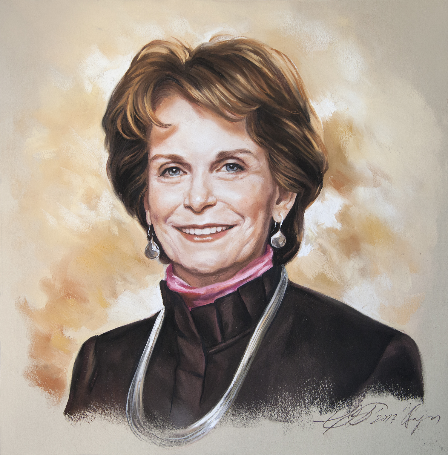 1500x1523 Pastel Portrait Of Mrs. Karen R. Lawrence - Pastel Portrait Painting