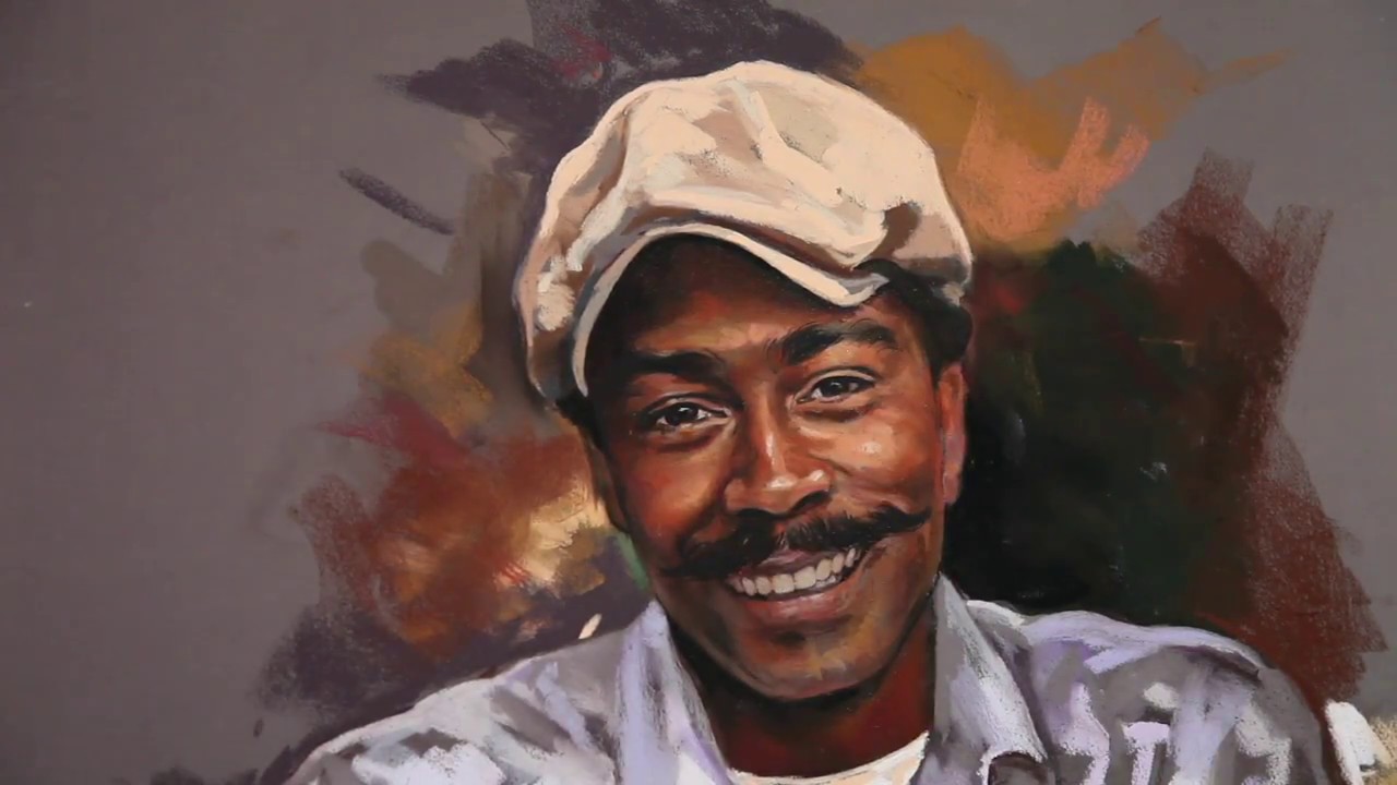 1280x720 Process Of A Pastel Portrait, Big Size Portrait - Pastel Portrait Painting