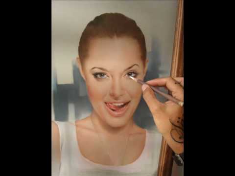 480x360 Step By Step Soft Pastel Portrait Painting Angelina Jolie - Pastel Portrait Painting