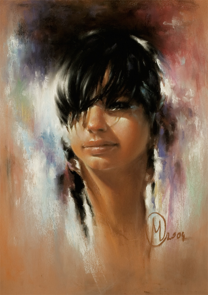 671x950 Agnes - Pastel Portrait Painting