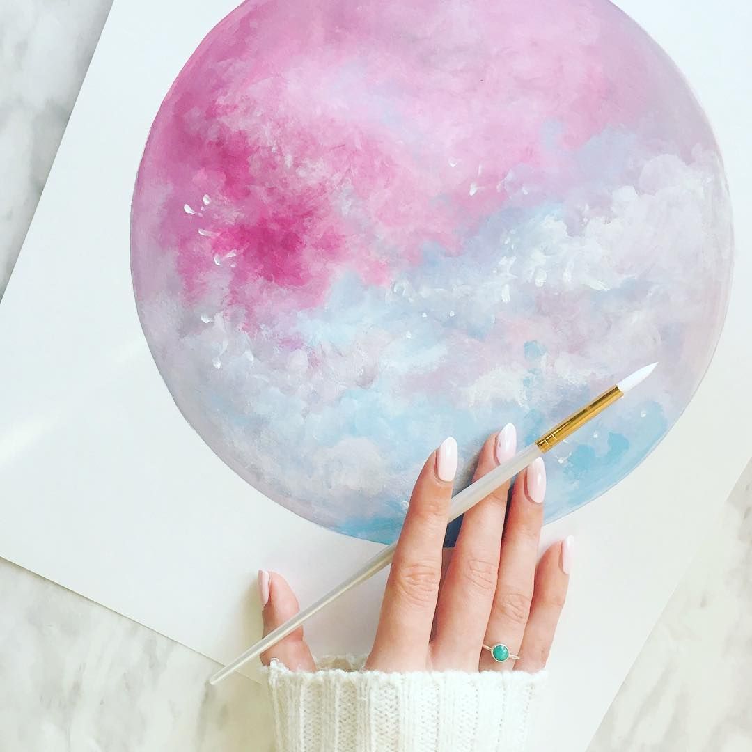 1080x1080 Katelyn Morse A R T I S T (@katejerryy) Instagram Photos - Pastel Watercolor Painting