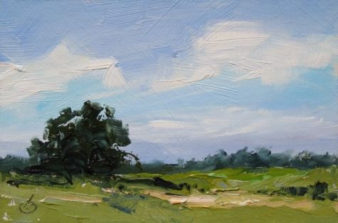 475x313 Pastoral Landscape Plein Air Painting By Tom Brown Original Art - Pastoral Landscape Painting