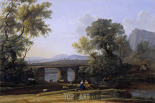 500x333 Pastoral Landscape Claude Lorrain Painting Reproduction 15489 - Pastoral Landscape Painting